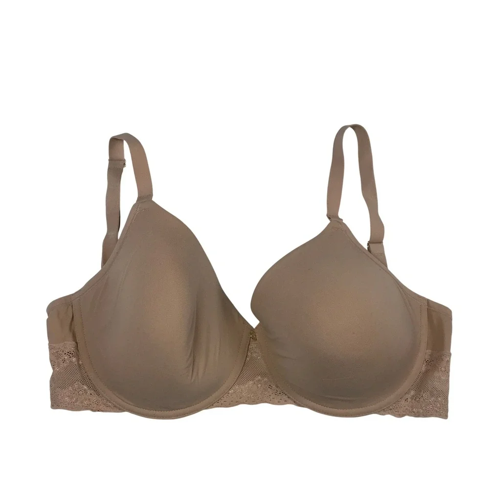 Natori Pure Luxe Full Coverage Contour Underwire Bra Tan Nude 32G 721154